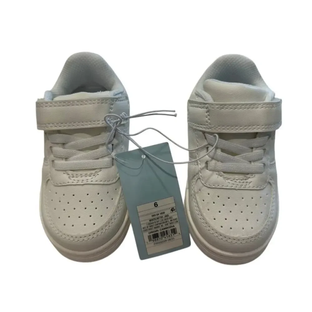 Cat & Jack Toddler Jaid Solid Court Sneakers in White, Size 6C